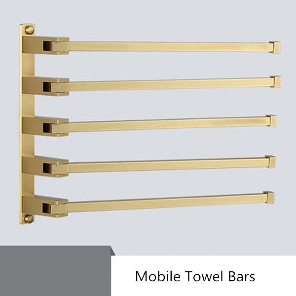 Set de accesorios de baño estante de baño para Oro pulido, toallero, soporte de papel para colgar toallas, soporte para escobillas de baño, accesorios de baño