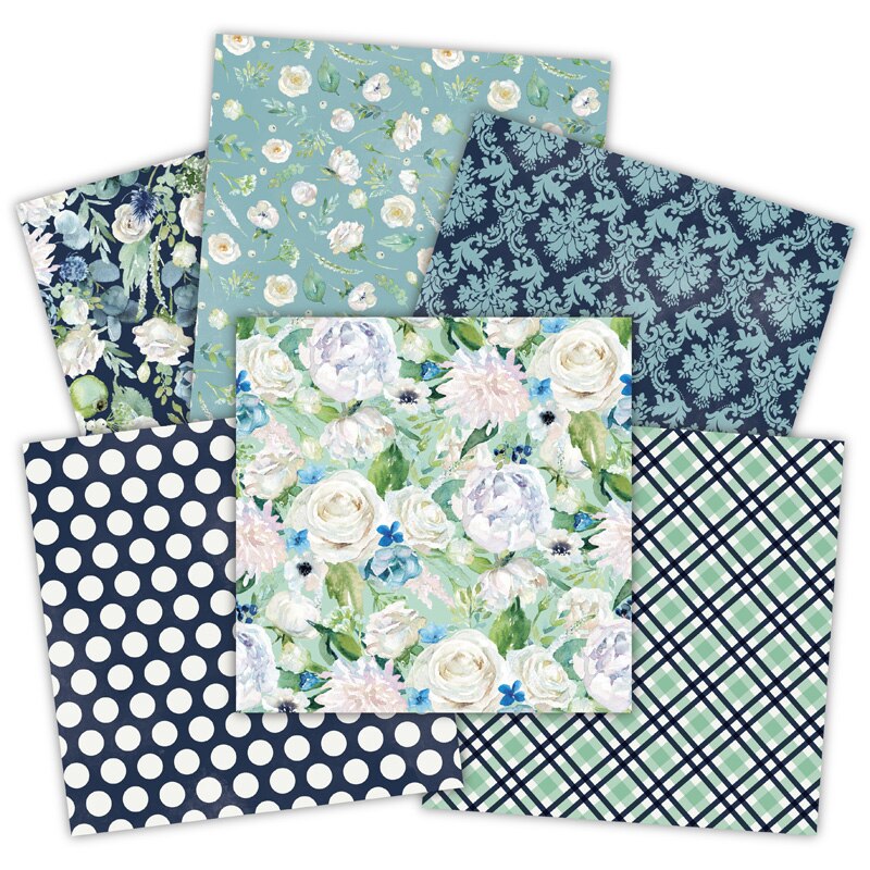 Kljuyp 12 ark hej forår scrapbooking pads papir origami kunst baggrund papir kort fremstilling diy scrapbog papir håndværk