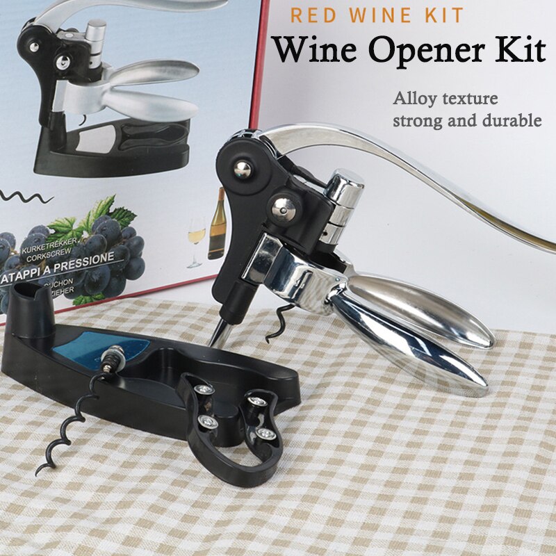 Juego de sacacorchos para vino, herramienta de , exquisita caja de , Material de aleación reforzada en forma de conejo, abridor de vino para el hogar
