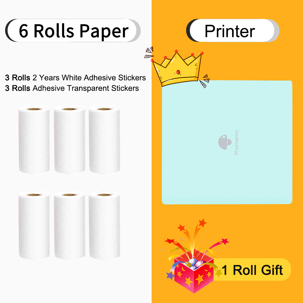 Phomemo M02 Thermal Printer Impresora Portátil Print Pocket Mini Label Sticker Maker Wireless Mobile Phone Printer