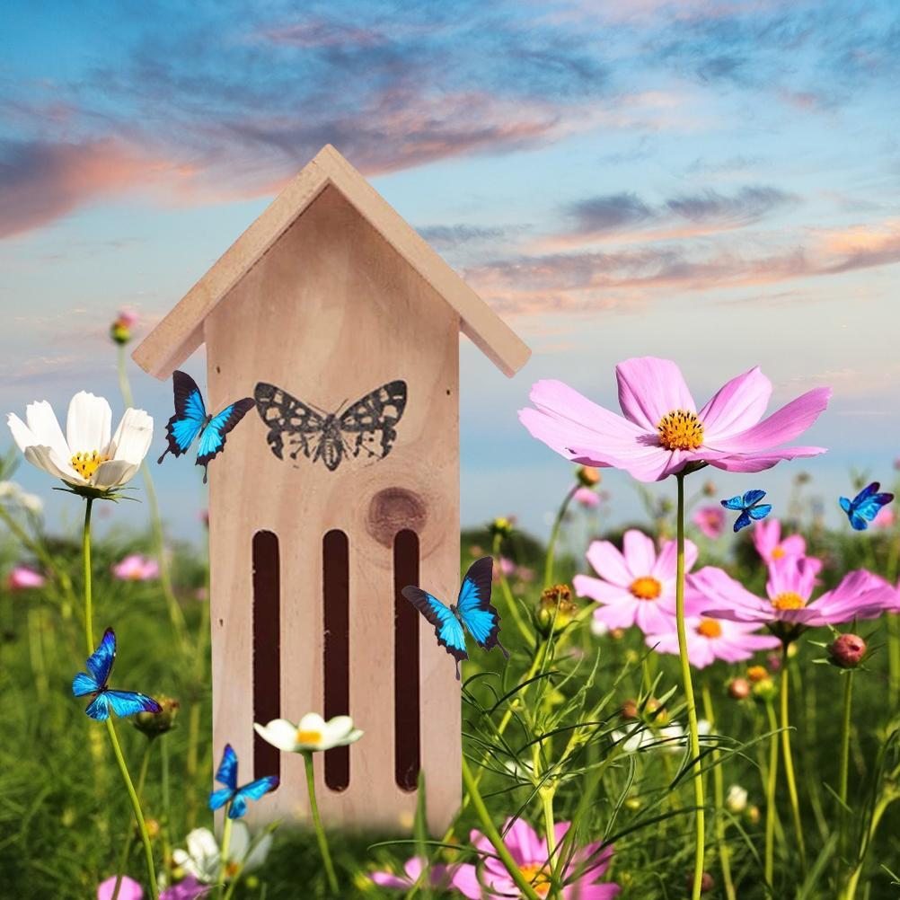 Houten Insect Huis Vlinder Huis Insect Hotel Voor Vlinder Bijen En Lieveheersbeestjes Tuin Decoratie
