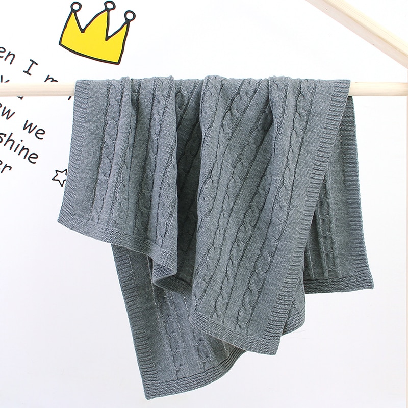 Baby tæppe strikket nyfødt swaddle wrap tæpper super blødt barn spædbarn sengetøj dyne til seng sofa kurv klapvogn tæpper