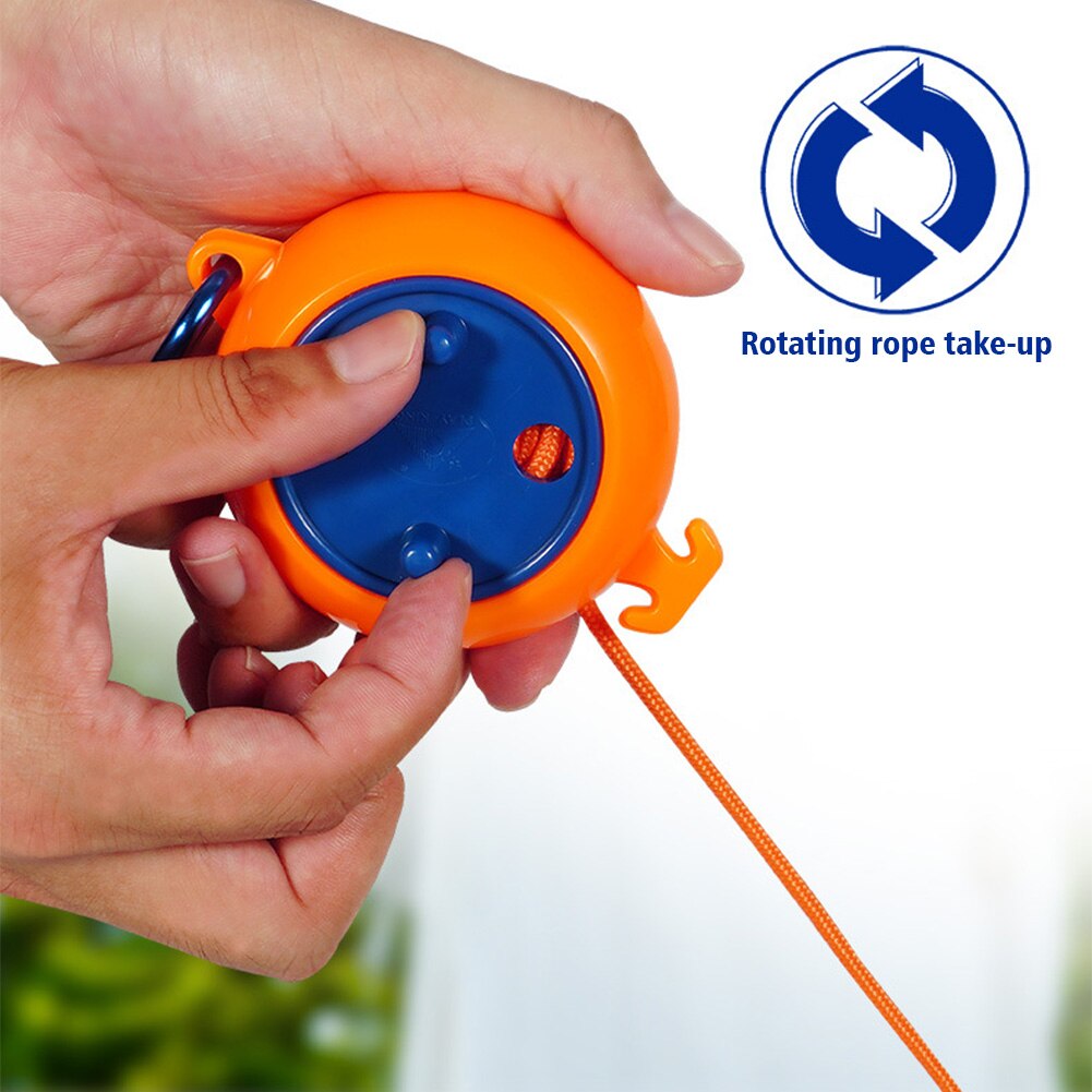 Hanging Laundry Indoor Outdoor Drying Rack Retractable Clothesline Single Rope Adjustable Length Space Saving Windproof Balcony