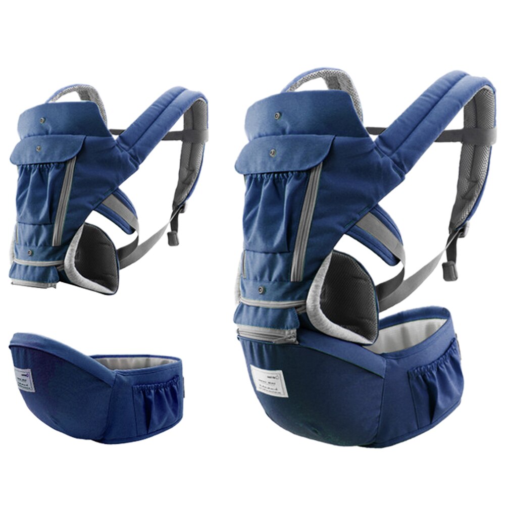 Baby Carrier Canguru Ergonômico Bebê 12 Posições 3 Em 1 Azul Para Uso de 0-36 month Baby Suporta peso Superior the 10 kg: Blue