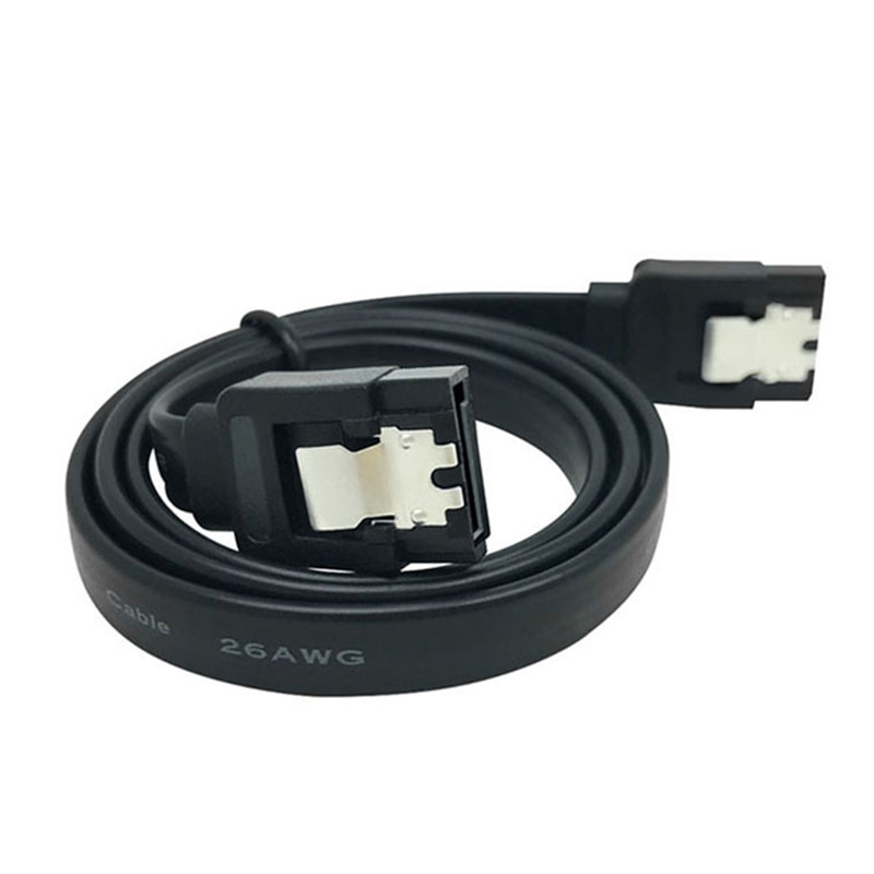 Serielle SATA 3 HDD Daten schwer Antrieb Disk Signal Kabel Schwarz Gerade Hohe Geschwindigkeit 45CM