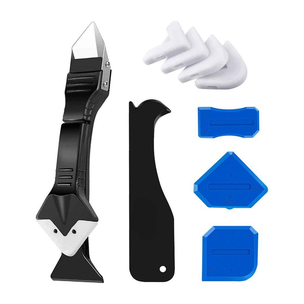10pcs/set 3 in 1 Silicone Caulking Tool Caulk Remover Scraper Tools kit Caulking Finishing Tool kit with Sealant Scrapers