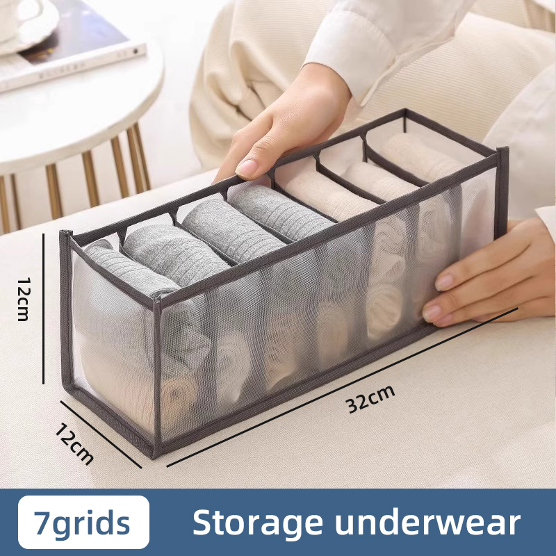 Ondergoed Lade Organizer Opbergdoos Opvouwbare Closet Organisatoren Lade Divider Opbergdozen Voor Onderbroeken Sokken BH: plum
