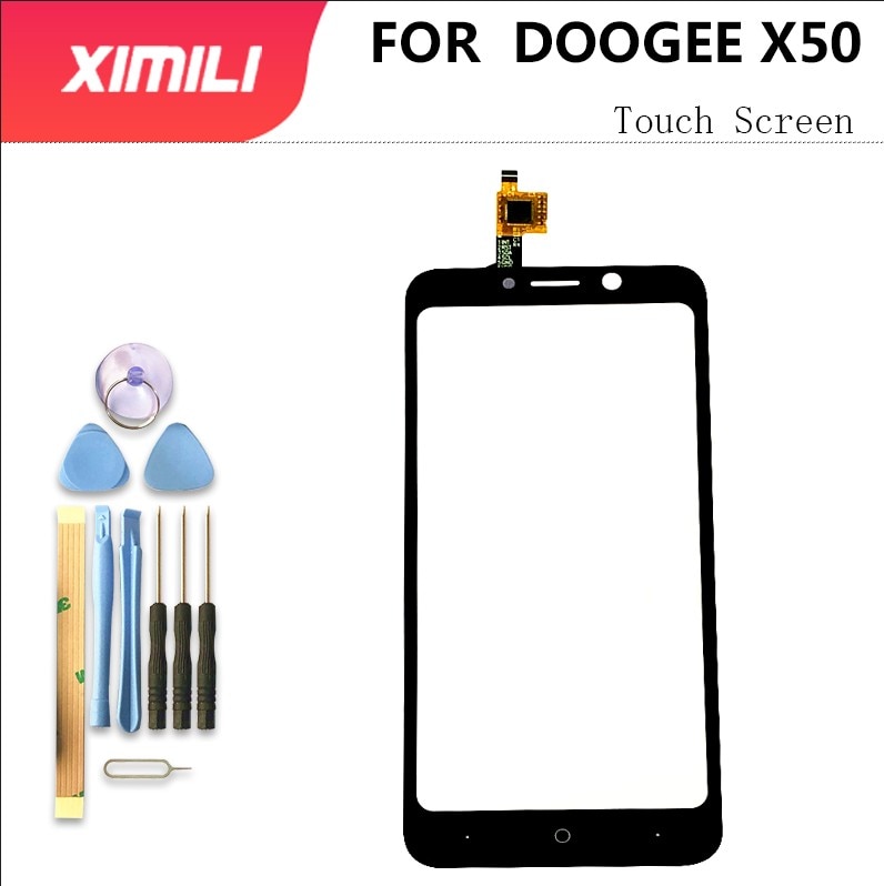 Provato Bene 100% Originale per Doogee X50 di Tocco Digitale Dello Schermo del Pannello Frontale di Vetro del Sensore per 5.0 "Doogee X50L + strumenti
