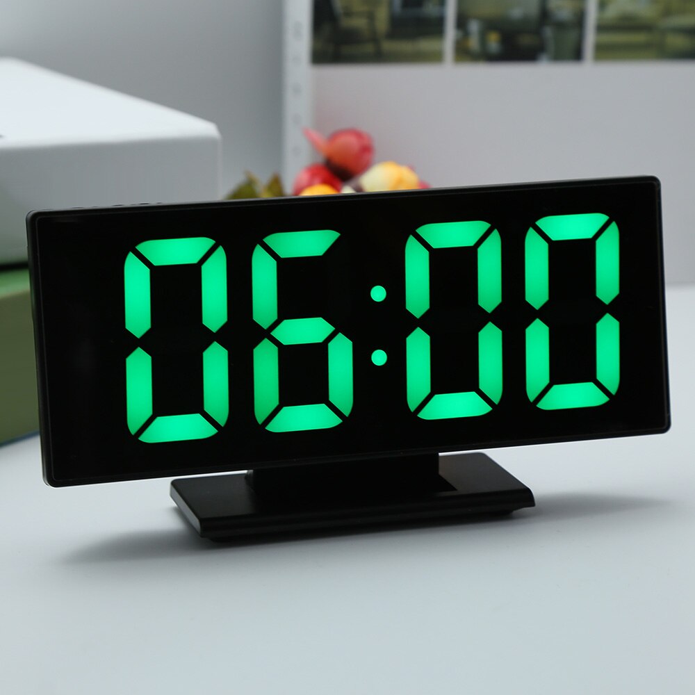 Digital Alarm Clock LED Mirror Clock Multifunction Snooze Display Time Night LCD Light Table Desktop Reloj Despertador USB Cable