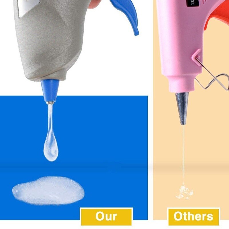 20W Melt Glue Gun with 7mm Glue Sticks Mini Industrial Guns Heat Temperature Thermo Electric Repair Tool