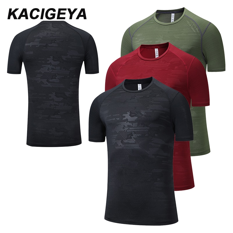 Märke sportskjorta män fitness crossfit sommartröjor andas homme gym t-shirt o-ringad kortärmad bodybuilding träning cl