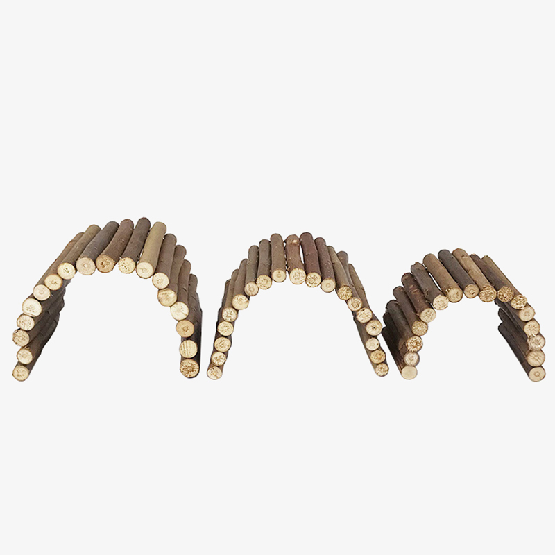 Accesorios para ratas y mascotas, puente de madera, Juguetes para conejos, suministros para la dentición, Escalera de clítoris para animales pequeños, Juguetes para masticar, Conejos