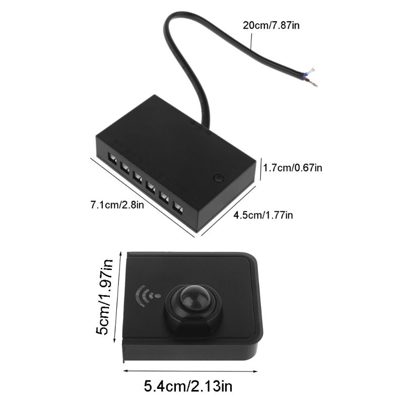 Non-Contact 12V-24V PIR Wireless Sensor Switch for Cabinet Wardrobe LED Light