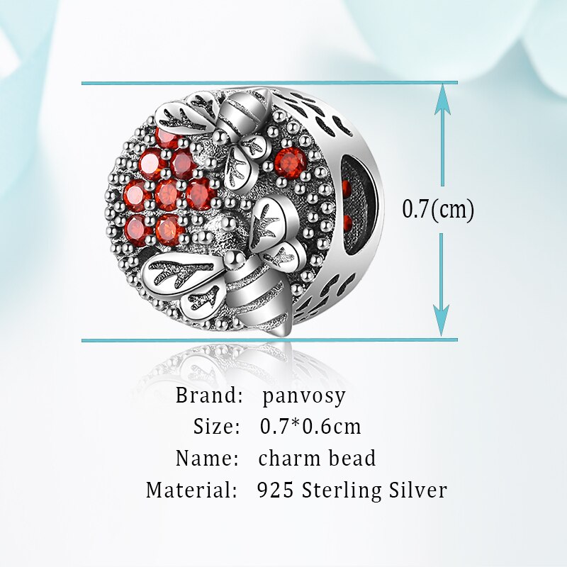 Lovely Bee Animal 925 Sterling Silver Charm Beads Accessories Original Fit DIY Charms Silver 925 Bracelets Jewelry Making