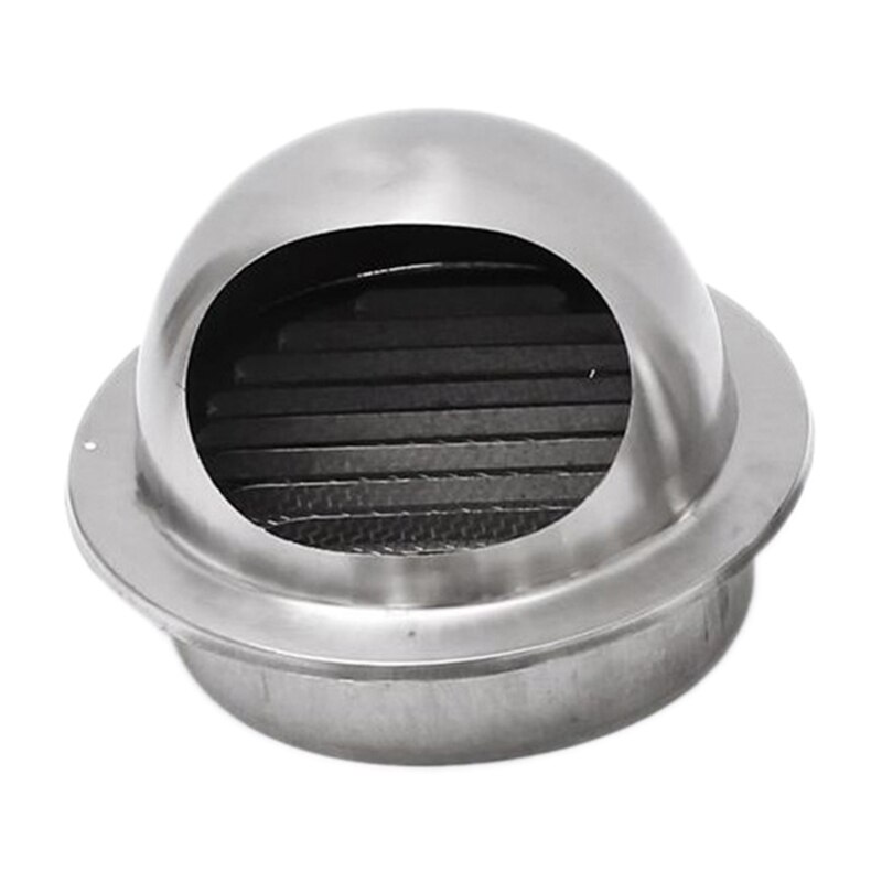 2x Stainless Steel Ventilation Wall Air Vent Exhaust Extractor Ducting 100mm &amp; 80mm