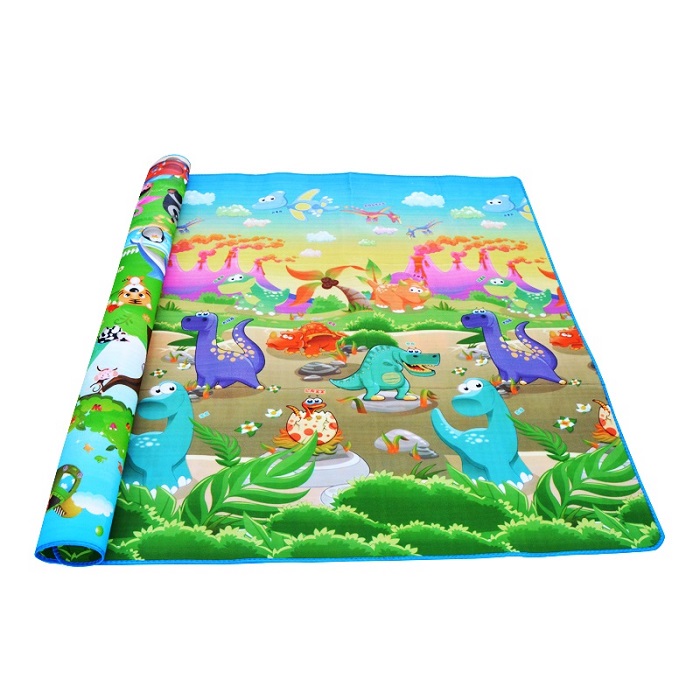 Tapete infantil de eva macio, tapete de eva com 0.5cm de espessura para brincar, padrão duplo para crianças engatinhando tapetes de academia: Amusement Park / 180CM X 120CM