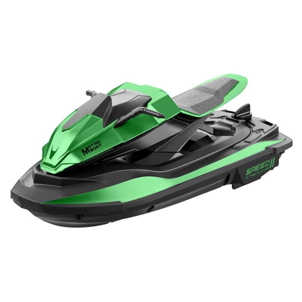 Juguetes de moto de agua con Control remoto, dos velocidades, vehículos RC, modelos de lancha rápida, juguetes al aire libre para chico, B2: green