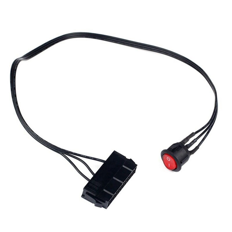 2 stück 50cm- adriges kupfer-zinn-kabel 24- -polige atx-buchse für netzteile, pc-netzteile, starter-tester, start-up-jumper mit ein-/ausschalter