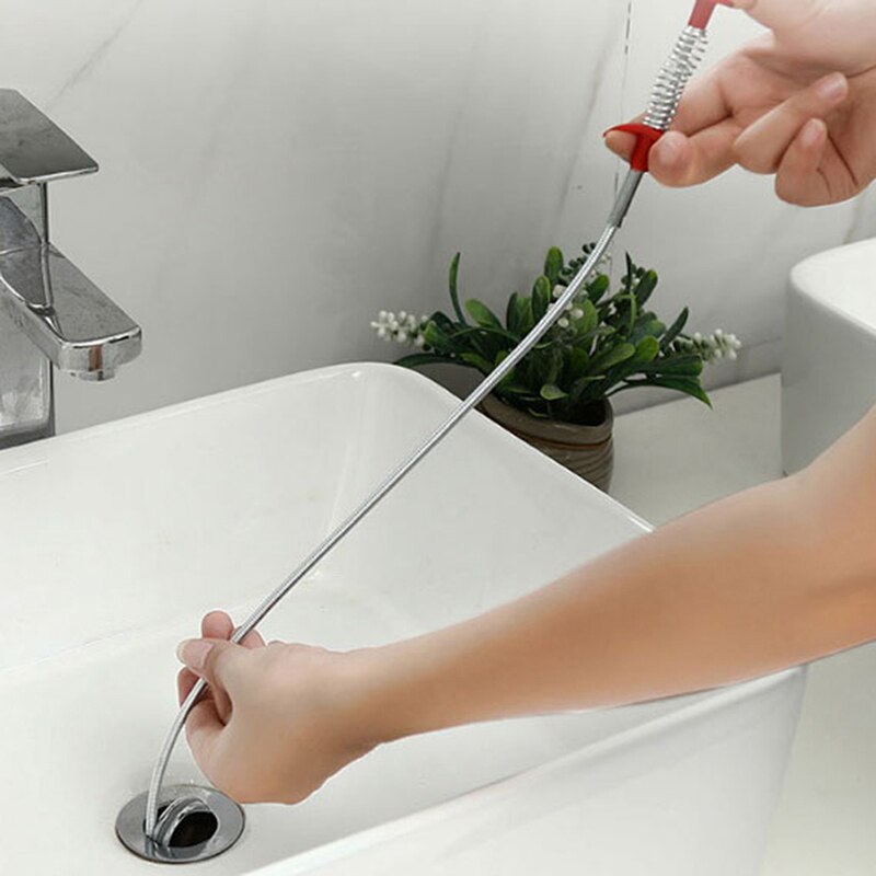 160cm Long Sewer Cleaning Wire Spring Household Bendable Sink Tub Toilet Dredge Pipe Bathroom Kitchen Sewer Cleaning Tools