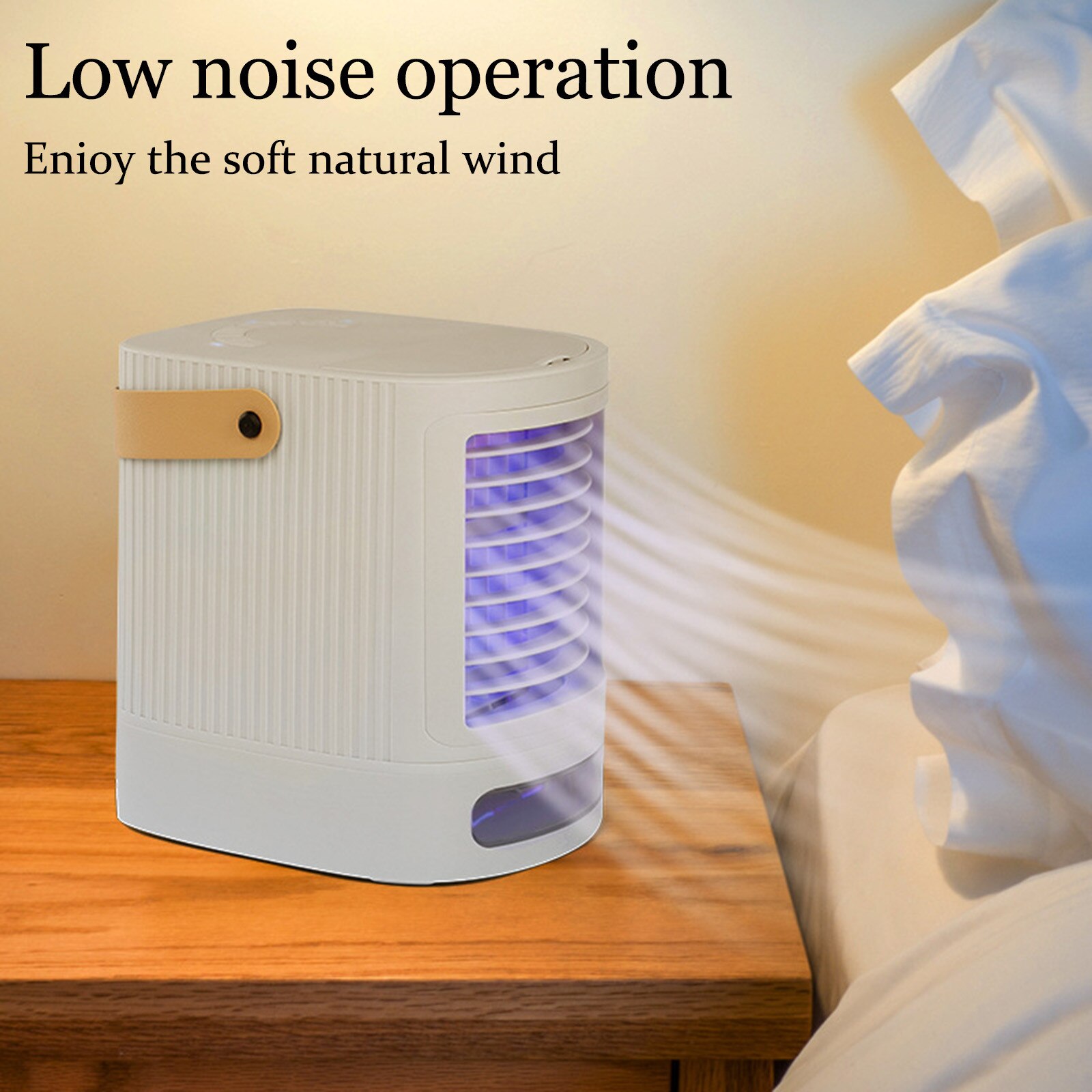 Portable Mini Air Cooler Usb Small Air Cooler Ice Crystal Small Air Cooler Fan Mini Desktop Air Conditioner Humidifier Purifier