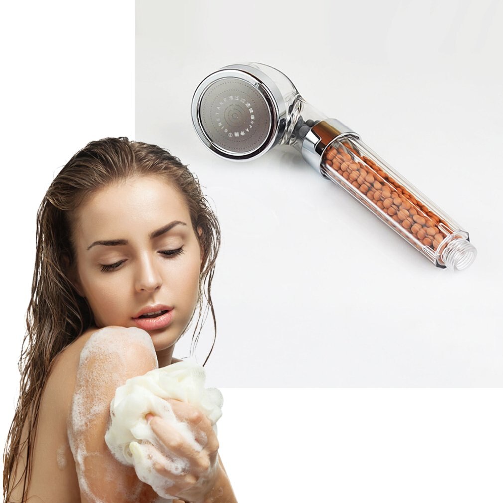 Negative Ion Shower Bathtub Pressurized Water Saving Large Handheld Spa Shower Head Shower Set