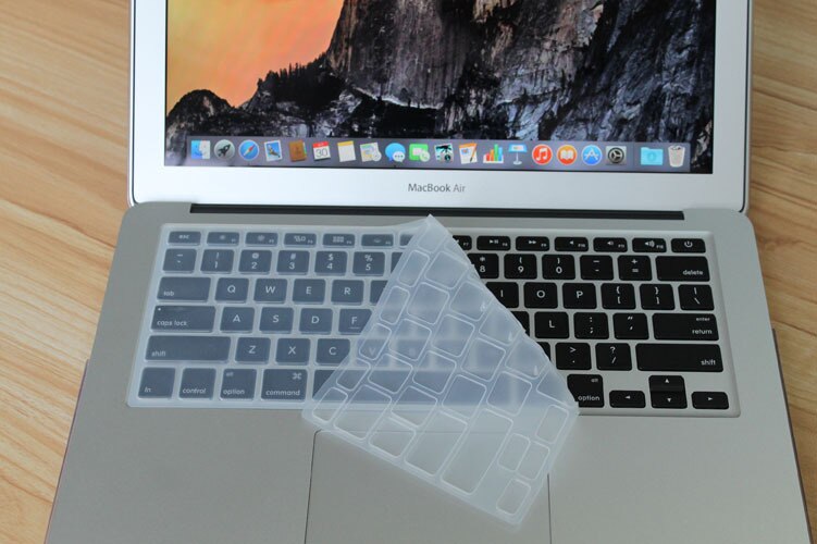 17 Colors US Keyboard Cover Silicone Skin Gel Case for Macbook Air 13" 15" 17"/Macbook Air Pro Protector: Clear