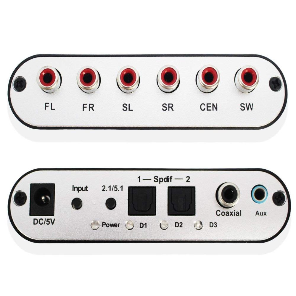 Decodificador de Audio Digital Dolby Dts/ac-3, 5,1 canales, gran movilidad, amplia aplicación, adaptador de Audio de sonido, convertidor amplificador