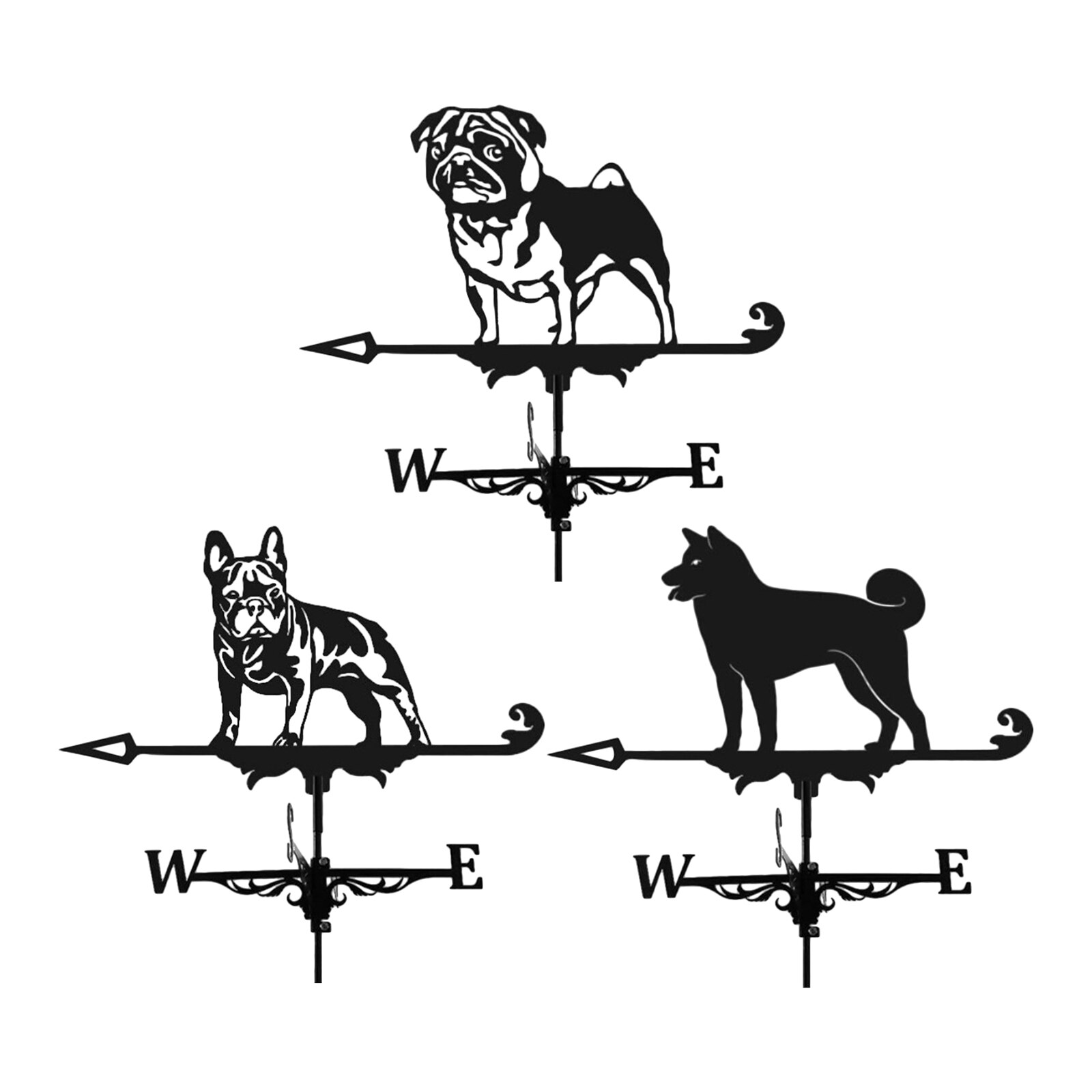 Stainless Steel Weather Vane Weather Vane Wind Direction Indicator Retro Weather Vane Wind Direction Indicator