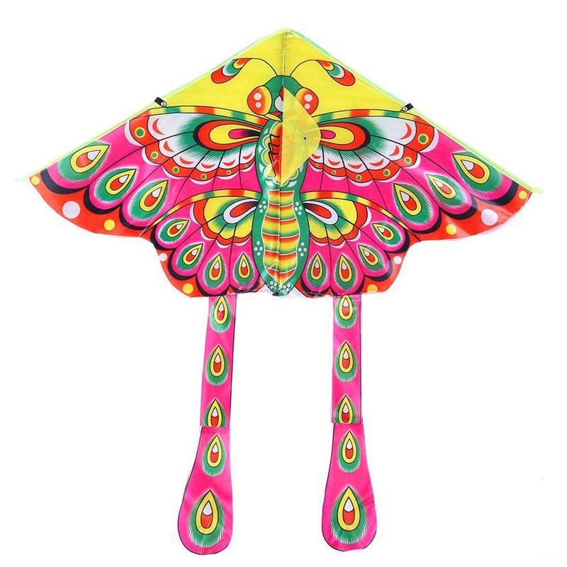 Children Cartoon Butterfly Kite Suitable Age About 5 Years Old Breeze Easy To Fly Inclued Kite 30 Meter Line Transparent Cloth