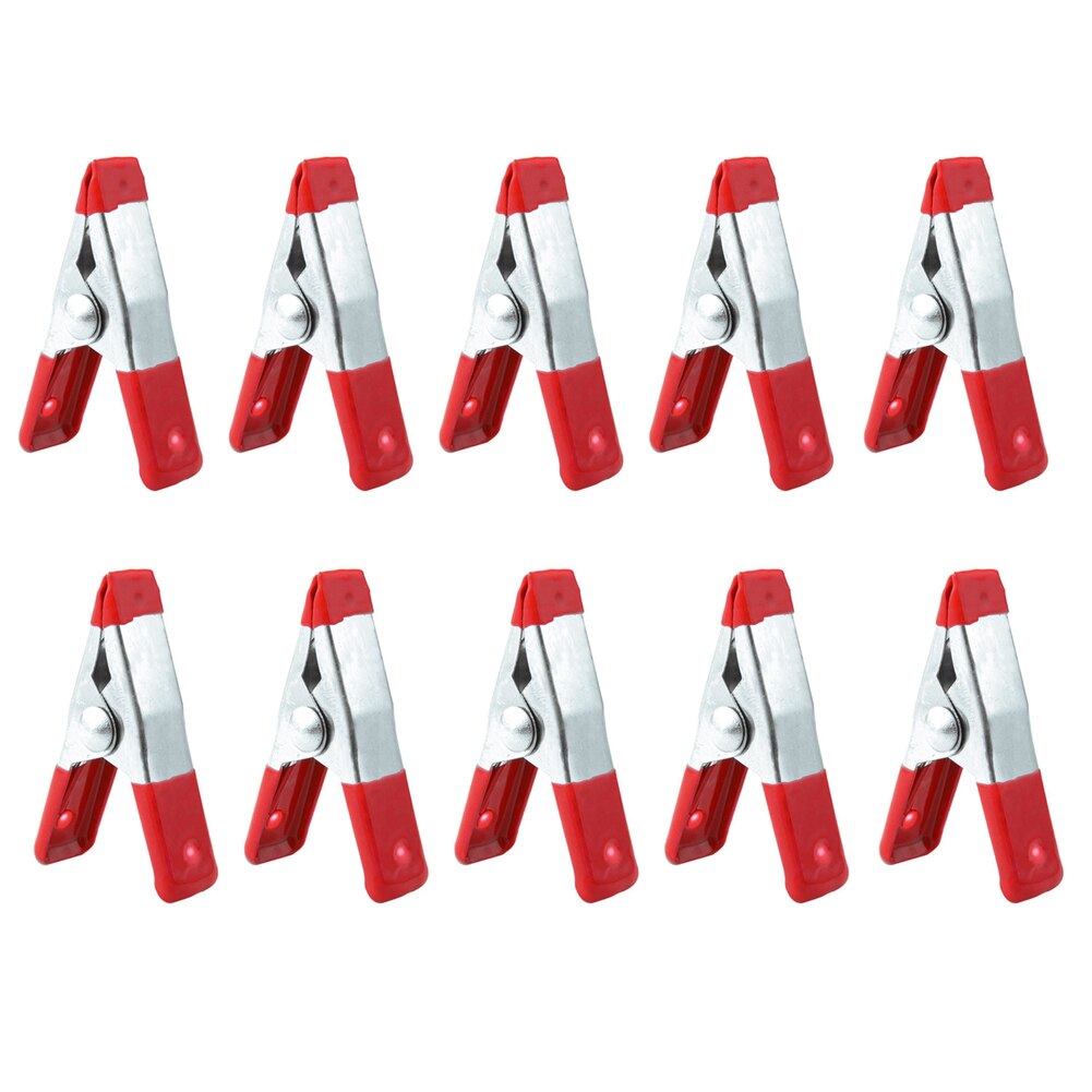 10 Stuks Metalen Lente Klemmen 2 "Clip Zacht Plastic Tips Grip Foto 'S Craft