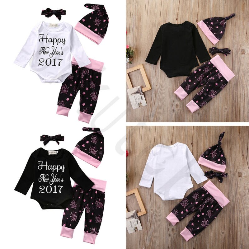 0-18M Cute Baby Girls Boys Infant Romper Bodysuit+Pants Leggings Outfits Clothes Set