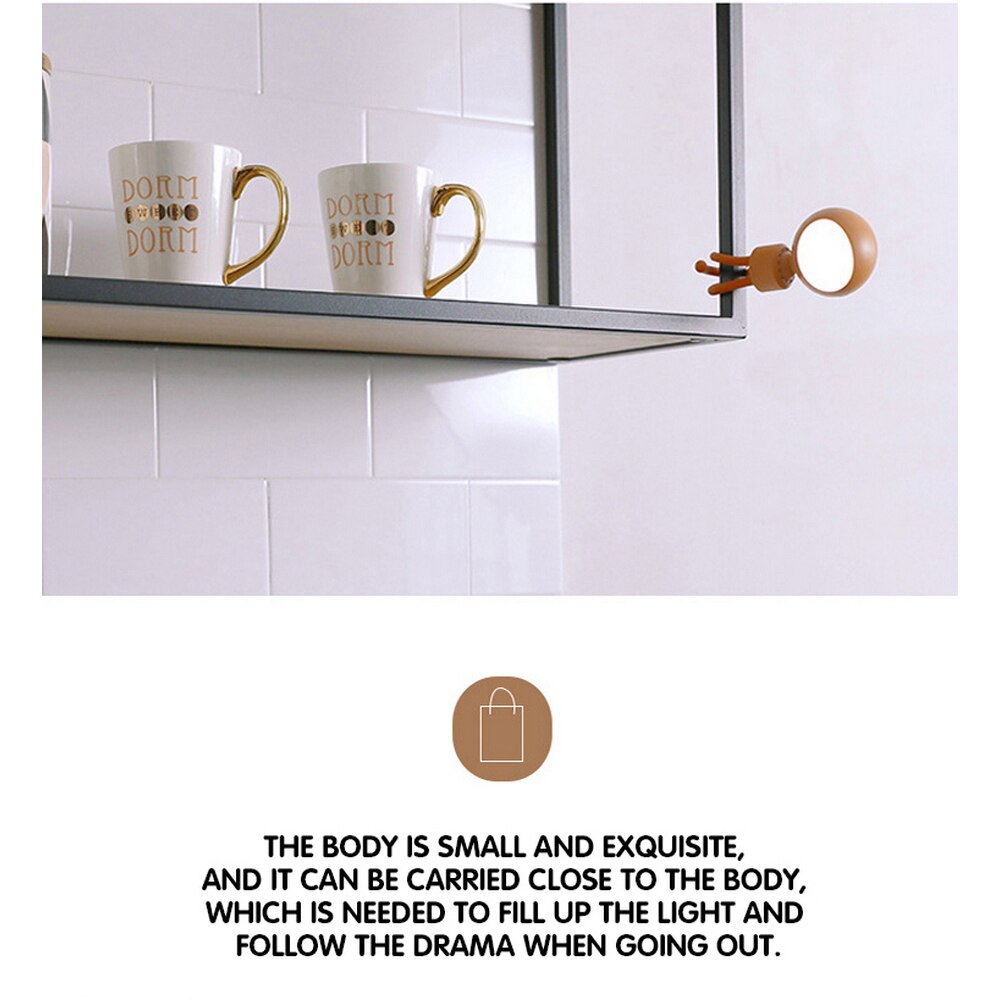 Rechargeable 360 Degree Rotating LED Night Light Security Wall lamp Motion Sensor light for Kitchen Stair Bedroom toilet lights