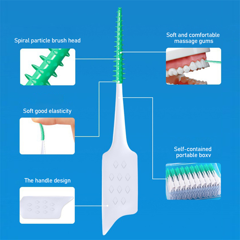 150 Pcs Siliconen Interdentale Borstels Super Soft Dental Borstel Tanden Care Dental Floss Tandenstokers Oral Schoonmaken Zorg