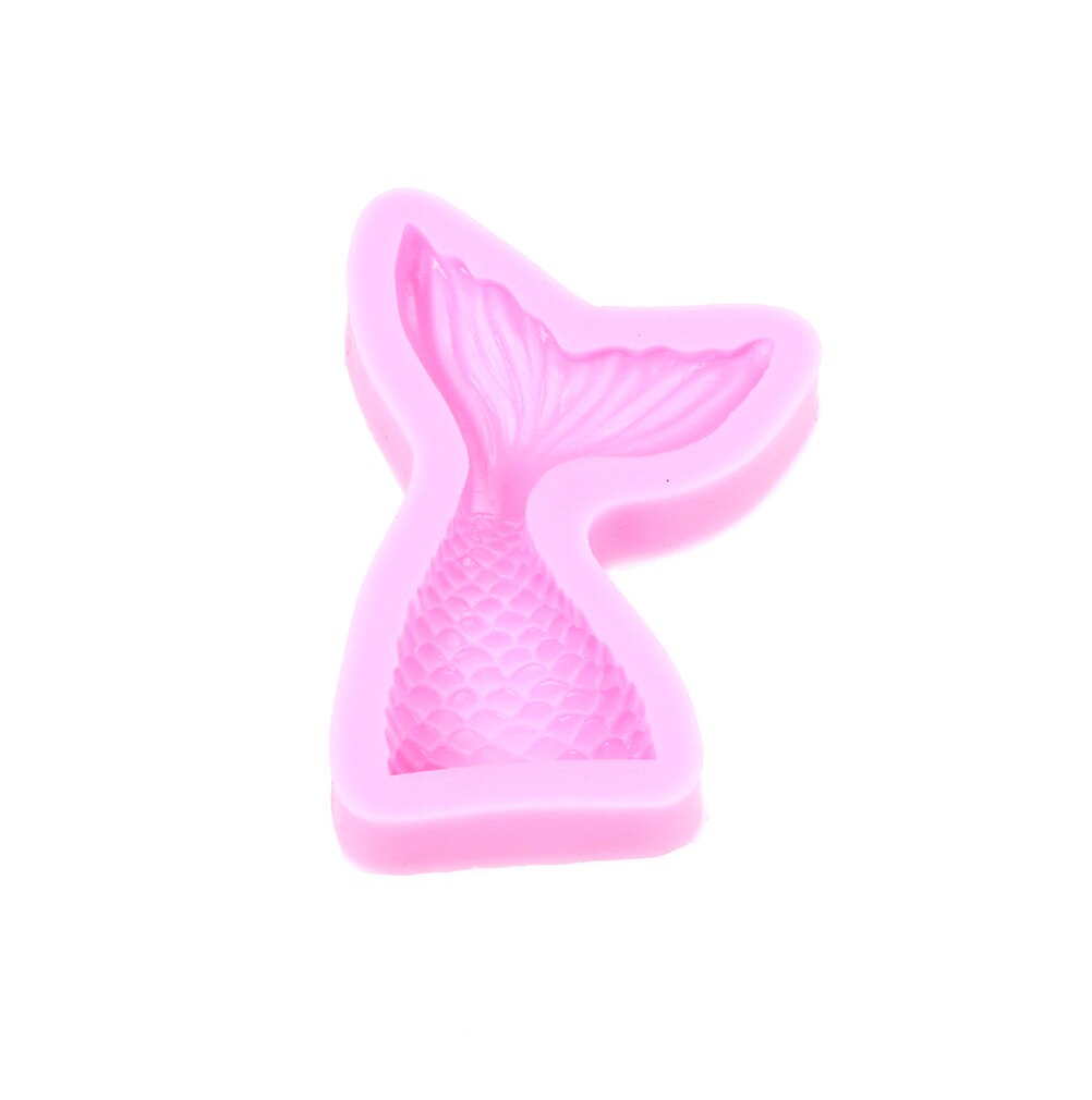 Mermaid Tail Siliconen Mallen mall/BigChocolate Snoep Mallen Fondant Cake Bakken Tools 2 maten: Pink L