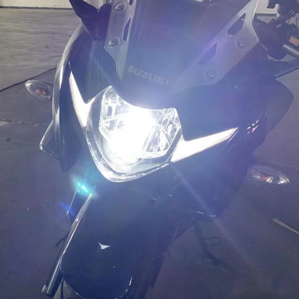 H4 LED Moto H6 BA20D 69000 LMLED Motorfiets Koplampen 8 Zijden COB Wit 6000 K Hi Lo Lamp Scooter accessoires Mistlampen 12 V: Ivoor / H4