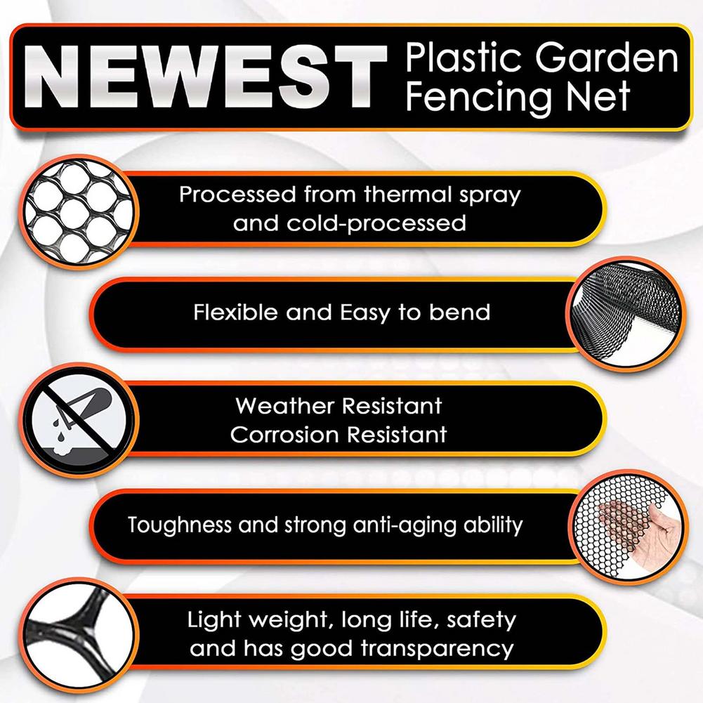 Plastic Chicken Wire Fence Mesh Hexagonal Fencing Wire for Gardening Poultry Fencing Chicken Wire Frame Floral Netting