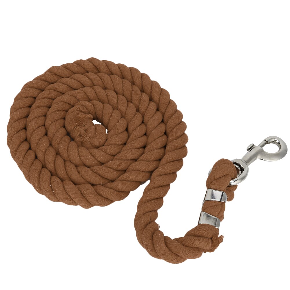 Premium Horse Lead Ropes Polyester Weave Rein Halters Braided Reins 2 m Extra Thick Rope: Brown