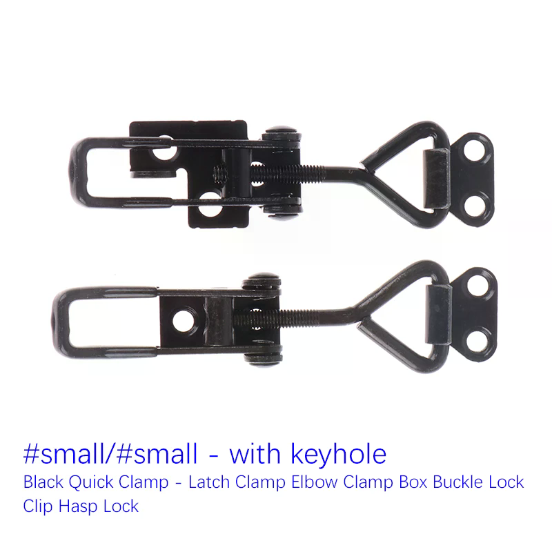 Elbow Clamp Black Quick Clamp Latch Clamp Box Cabinet Boxes Lever Handle Lock Hasp For Home Sliding Door Furniture Hardware