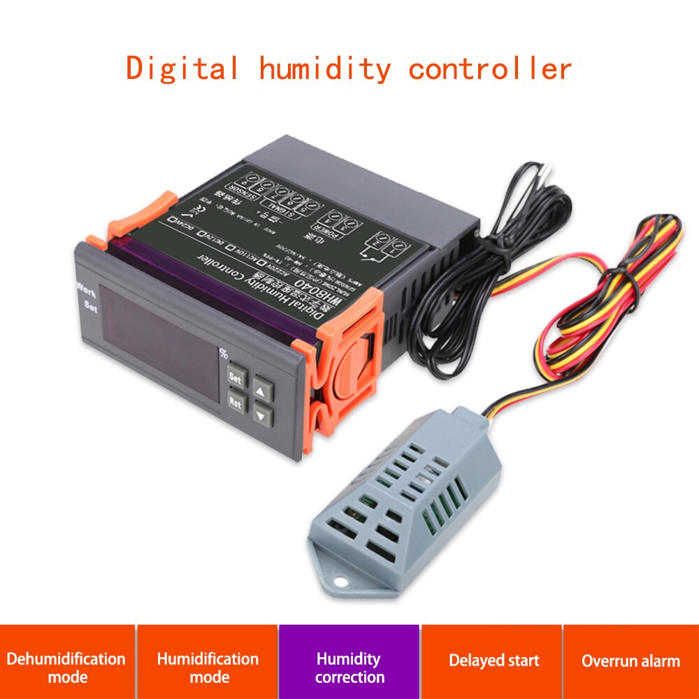 Hygrometer humidity controller, humidity regulator dehumidification humidification controller WH8040