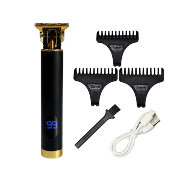 T9 tagliacapelli elettrico rasoio a batteria tagliacapelli 2022 tagliatrice di capelli per uomo rasoio elettrico 0Mm nuovi strumenti: nero