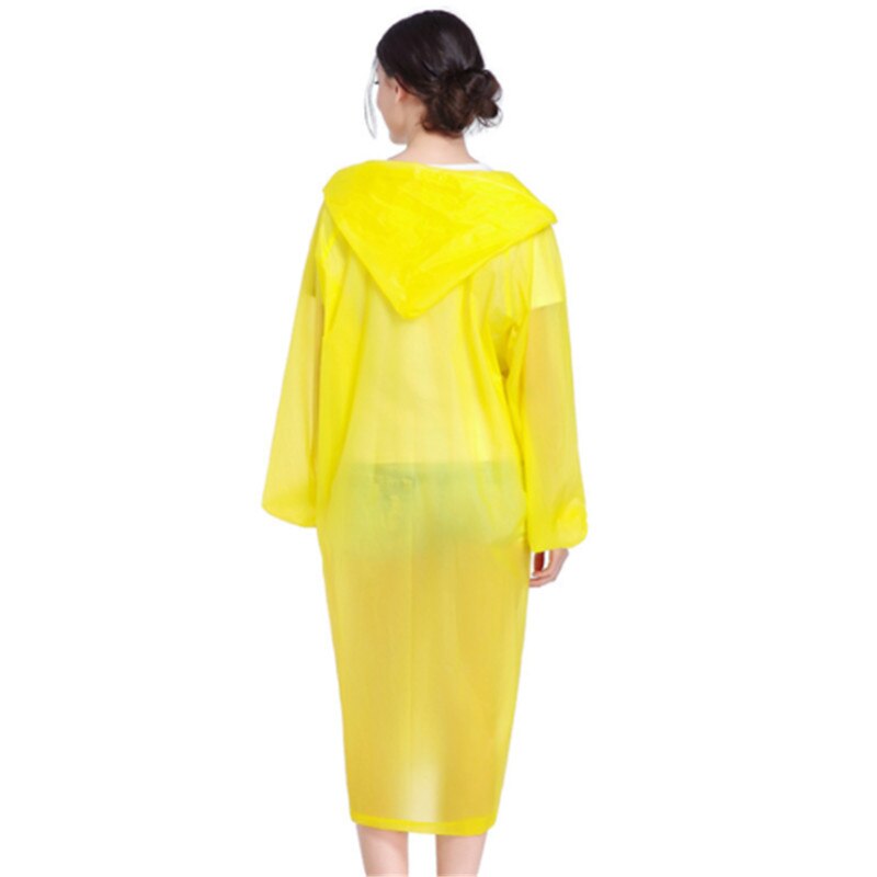 Chaqueta impermeable Unisex para hombre, impermeable, impermeable, transparente, EVA, para acampar al aire libre, impermeable, Poncho con capucha, impermeable: Amarillo