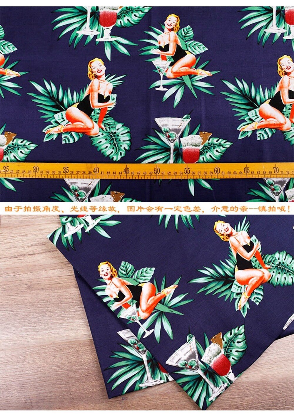 Impreso algodón Europa Vintage hecho a mano DIY tela estilo chica mujer bolsos prendas de vestir Lino costura tela
