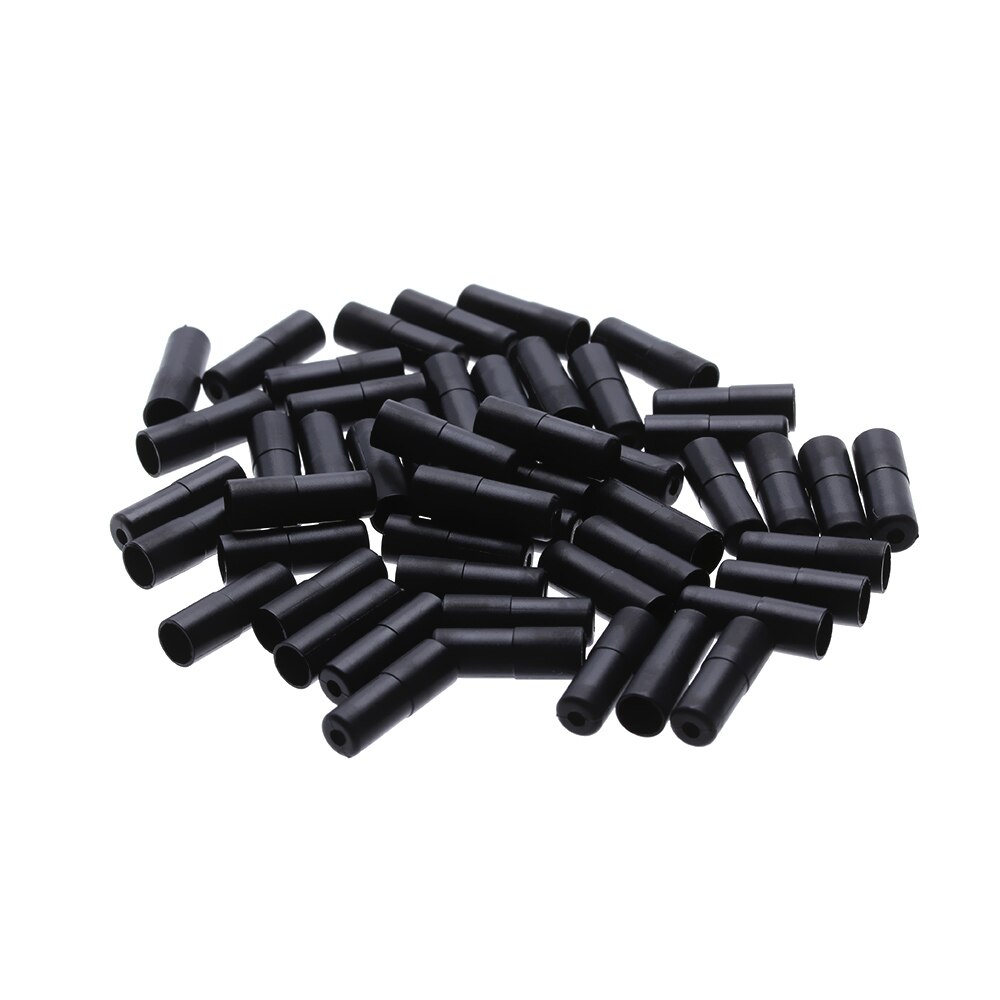 50 bucăți 4/5mm capace de frână/cablu de schimbător din plastic negru pentru bicicletă, frână exterioară, vârfuri de capăt ale cablului, piese de schimb pentru ciclism, accesoriu pentru bicicletă mtb