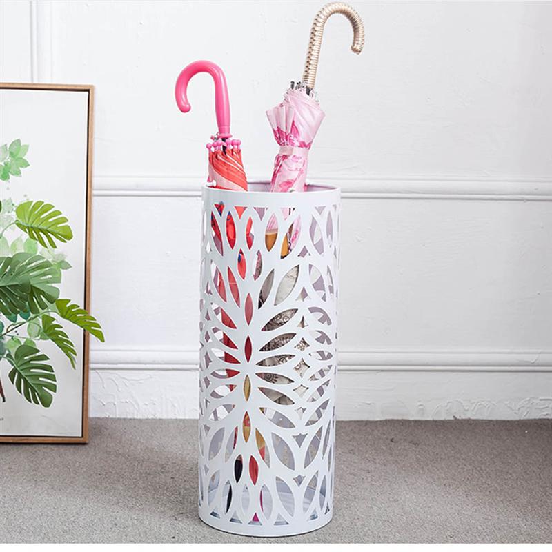 Soporte de hierro para almacenamiento de paraguas, accesorio hueco de Metal antioxidante, organizador de 8 capacidad para oficina y restaurante en casa