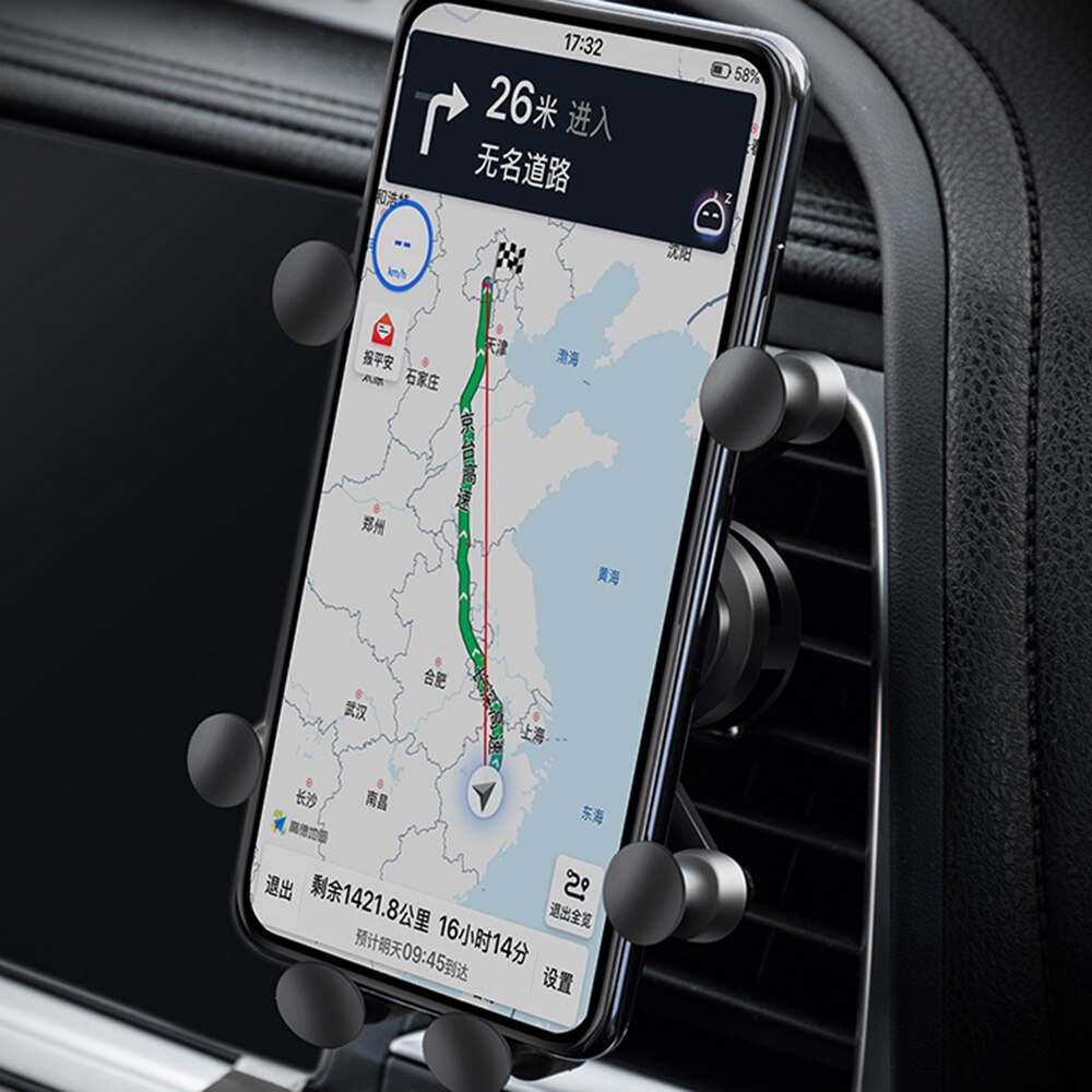 Universele auto telefoonhouder gps standaard 6 steunpunten stretch auto zwaartekracht beugel montage auto ventilatierooster grip gps telefoonhouder standaard