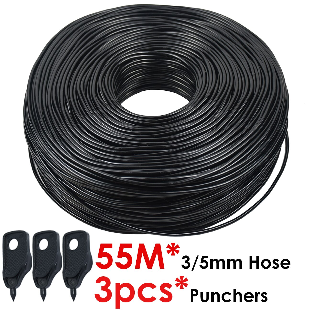 Sprycle 5-140M 3/5Mm Pvc Slang Micro Drip Irrigatie Systeem W/Puncher 1/8 ''tuin Tubing Pijp Pijl Druppelaar Planten Kas