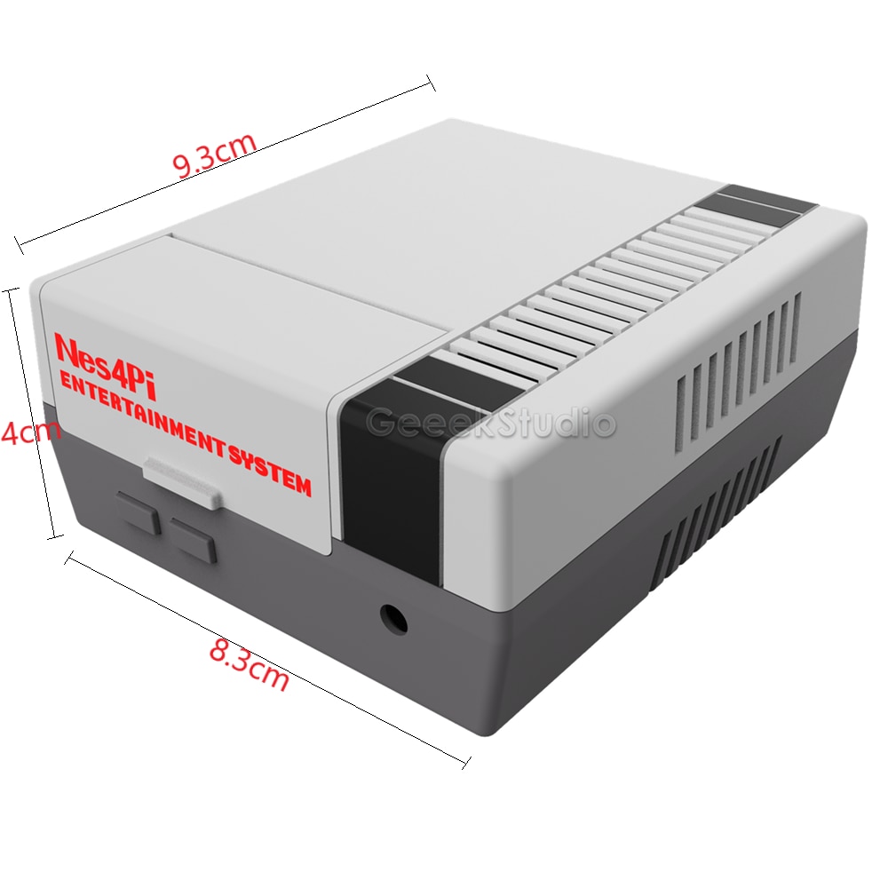 Kit de boîtier Nes4Pi pour Raspberry Pi 4 B ( 4 modèles B), ventilateur de refroidissement ABS, dissipateurs de chaleur, tournevis uniquement
