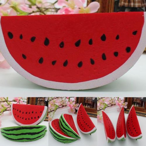 Leuke Trage Rebound Simulatie Watermeloen Speelgoed 18Cm Squishy Jumbo Watermeloen Fruit Scented Brood Squeeze Toy Decor