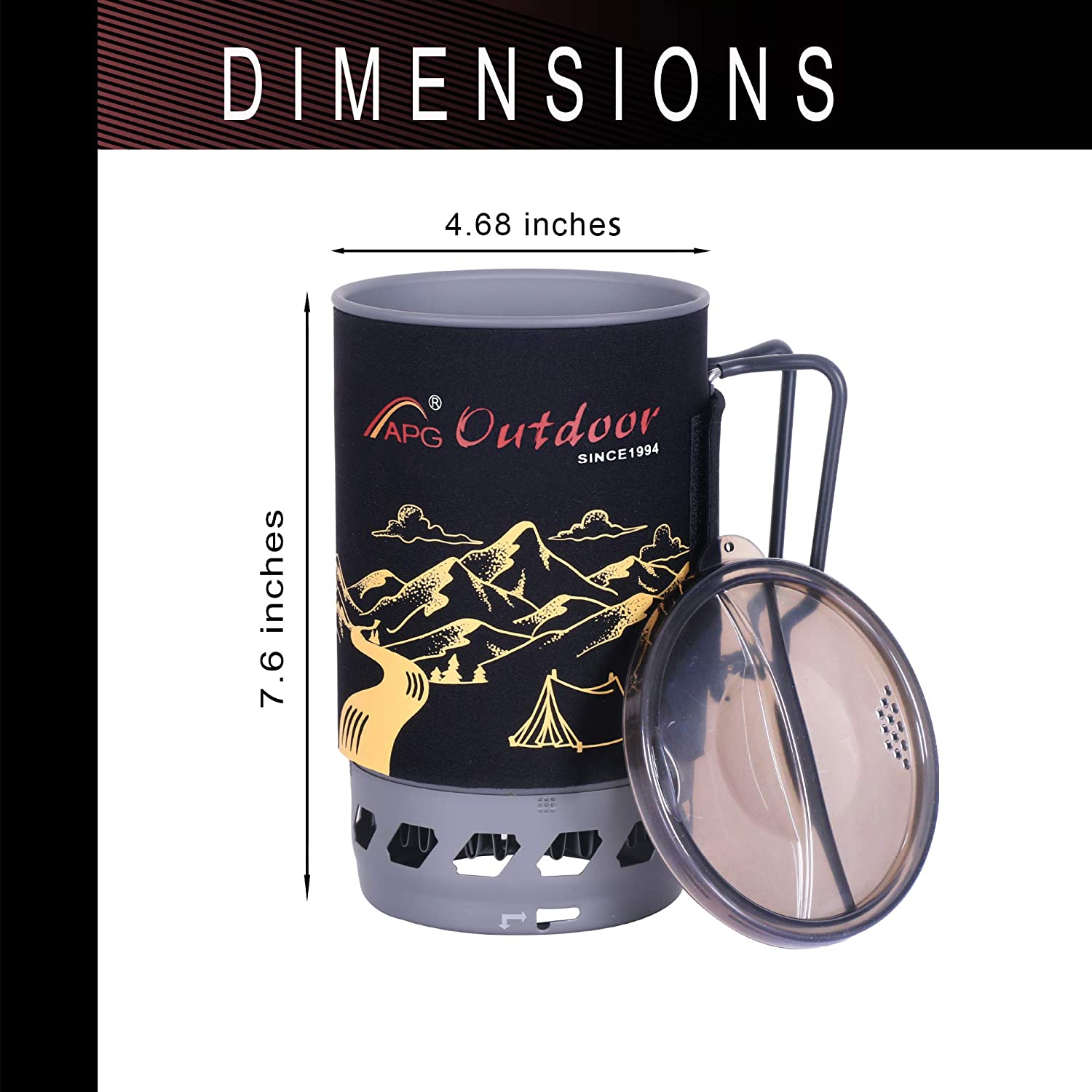 APG 1400ML Compact Size Outdoor Camping Gas System Gas Stove Furnace Fires Heat Cooking System Device