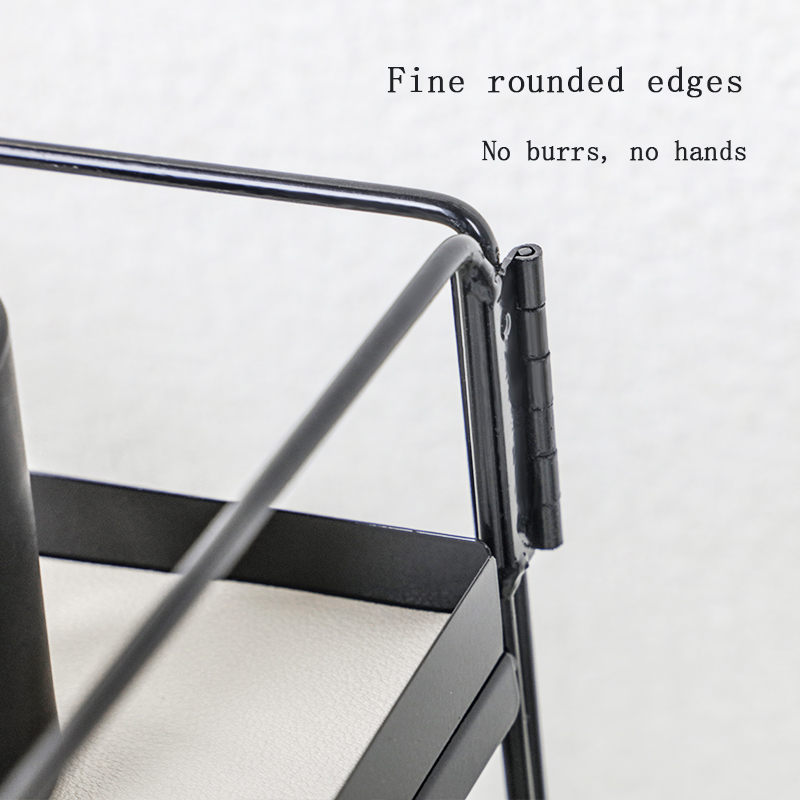 Integrated folding rack Desktop organizer Sundries organizer with two storage trays Stackable shelving office location shelving